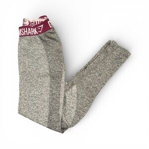 Gymshark Flex High Waisted Leggings Charcoal Marl Deep Plum Size Small GUC